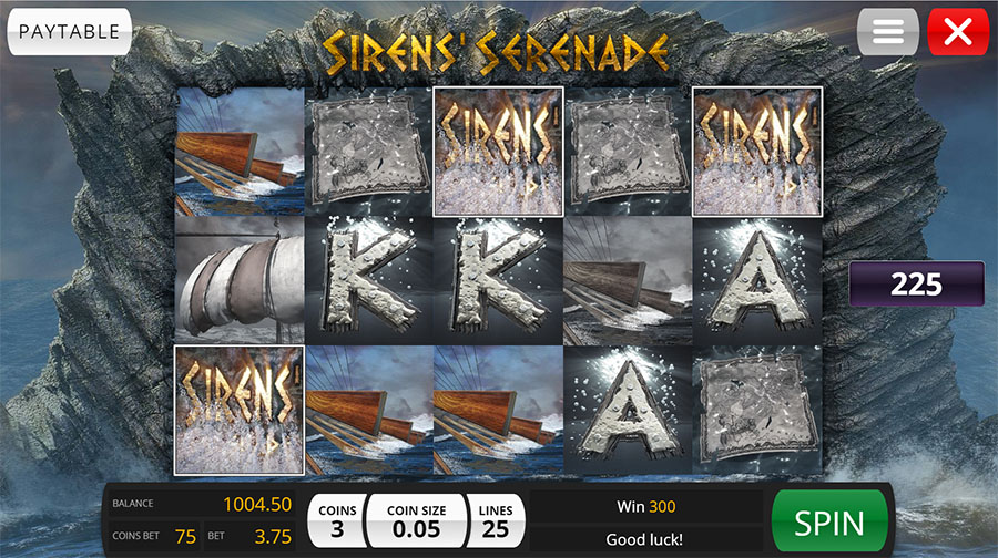 Sirens Serenade Slot Paytable