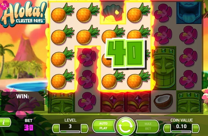 Aloha! Cluster Pays Slots Gameplay