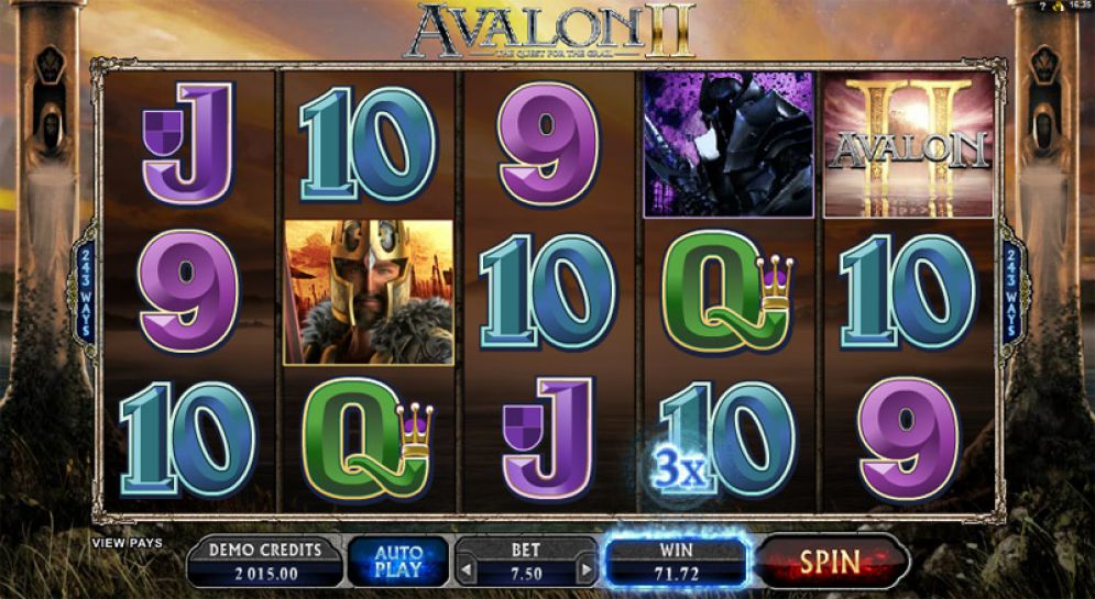 Avalon II Quest for the Grail Slot Gameplay