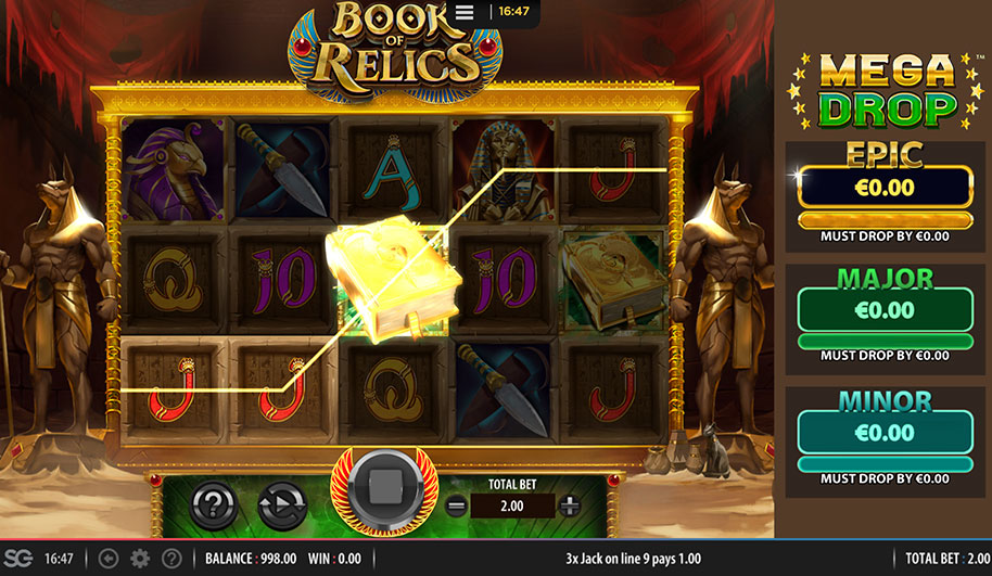 Book of Relics Mega Drop Free Spins