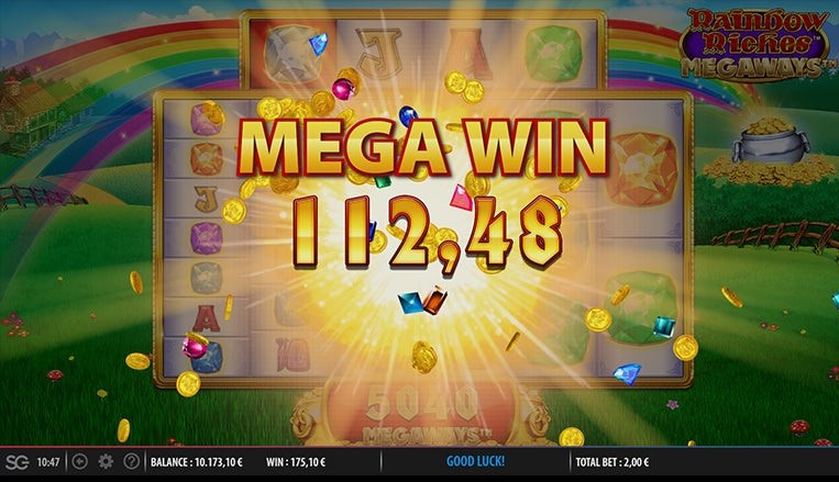 Rainbow Riches Megaways Slot Big Win