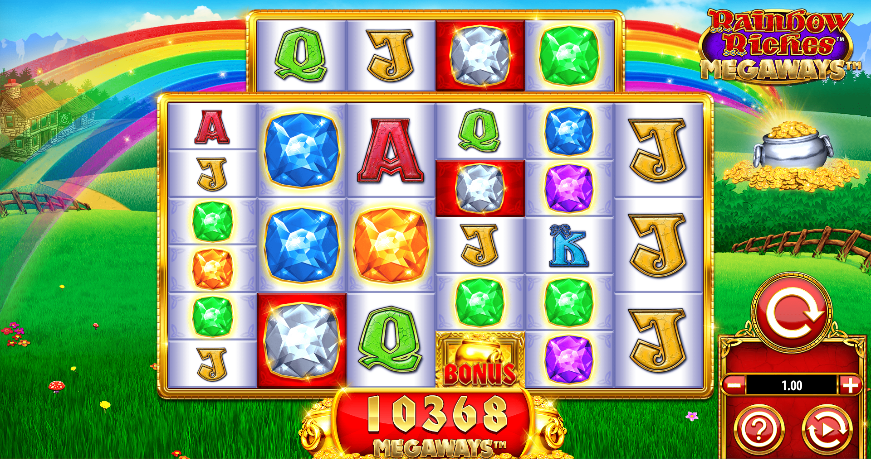 Rainbow Riches Megaways Slots Gameplay