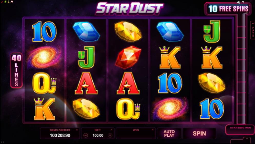 Stardust Slots Gameplay